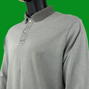 VTG Daniel Cremieux Textured Knit Long Sleeve Polo – Dove Grey